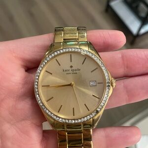 Kate Spade Gold-Tone Watch with Crystal Bezel